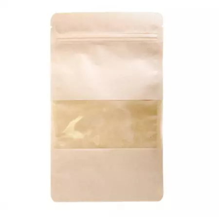 500 SACS AUTO-FERMETURE 500 GR 45 + 13 PET + 27 CPP G/M2 16+4x27 CM NATUREL KRAFT