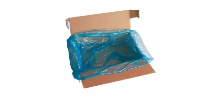 500 Sacs Fond de Caisse BLEU PEHD 15&micro; 750+200/200x650