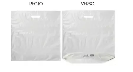 500 Sacs PDR Blanc 50x50+5 PCR80% PEBD 50&micro;