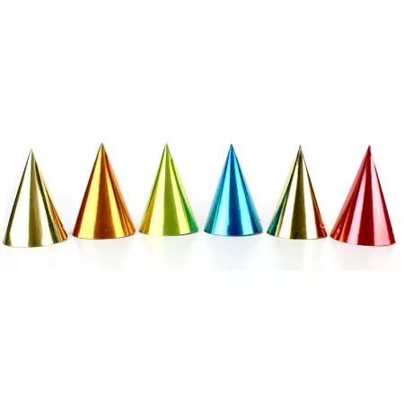 6 Chapeaux carton METAL COLOR