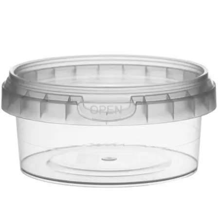 600 R&Eacute;CIPIENTS INVIOLABLES + COUVERCLES 180 ML &Oslash; 9,5x4,4 CM TRANSPARENT PP