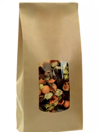 600 Sac SOS &agrave; FENETRE 200+100x310mm KRAFT BRUN Verg&eacute; 90g 