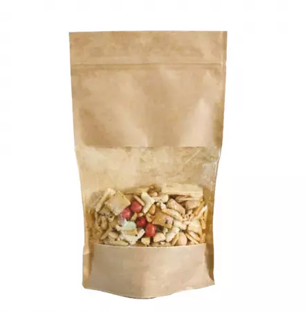 600 Sacs Kraft Zip Fenetre 160x80x270 / 23013