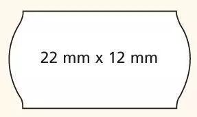 7 Rouleaux de 1500 &eacute;tiquettes 22x12 BLANC