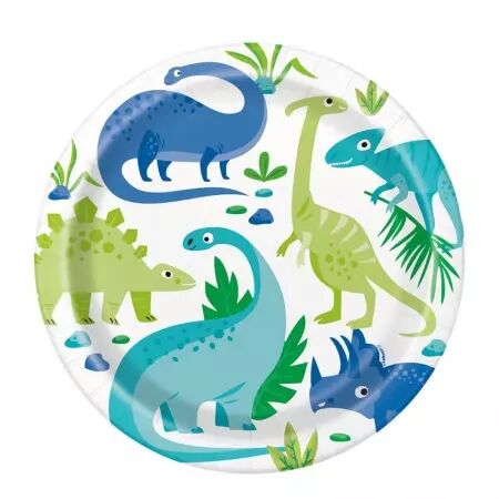 8 Assiettes Carton D23cm DINO
