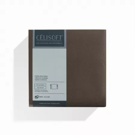 800 Serviettes Intiss&eacute; 40x40 CHOCOLAT