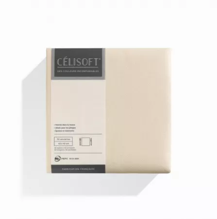 800 Serviettes Intiss&eacute;es 40x40 IVOIRE