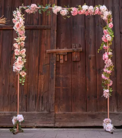 ARCHE CEREMONIE METAL OR CHAMPAGNE