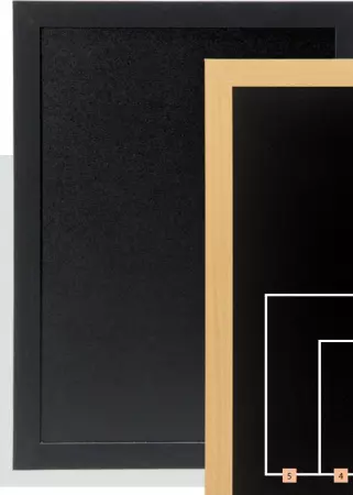 ARDOISE BOIS FINITION LAQUEE + FEUTRE CRAIE 30X40c