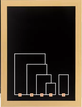 ARDOISE BOIS FINITION LAQUEE + FEUTRE CRAIE 40X60c