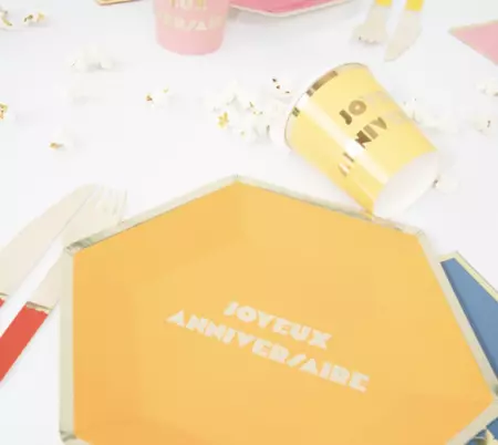 ASSIETTES HEXAGONALES MULTI JA X 8 