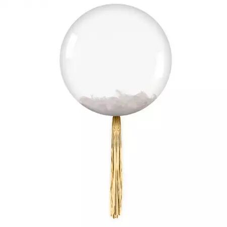 BALLON BULLE AVEC PLUME 40CM