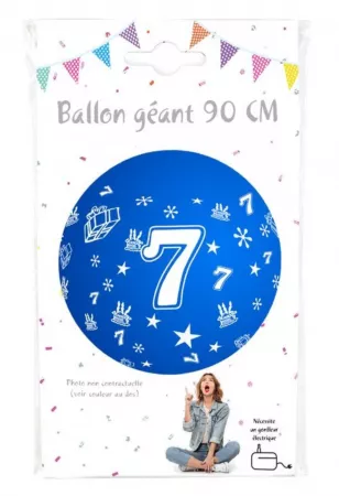 Ballon g&eacute;ant  90cm Chiffre 7/CO36381