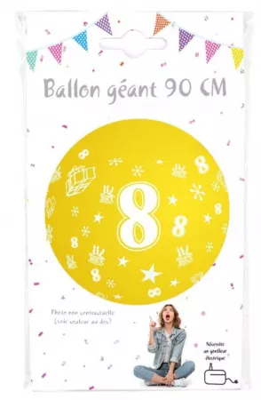 Ballon g&eacute;ant 90cm Chiffre 8/CO36382