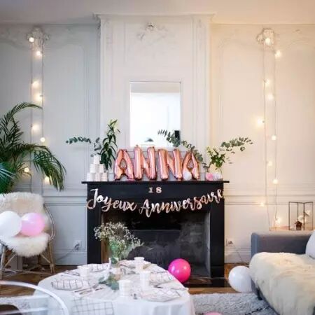 Ballon Mylar Chiffre \ 0\  Rose Gold 86cm + Paille Incluse