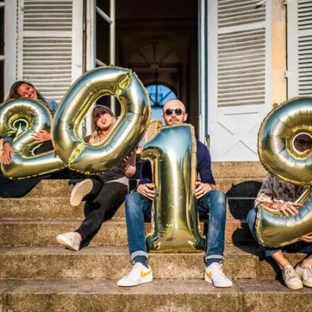 Ballon Mylar Chiffre \ 1\  Or 86cm + Paille Incluse 