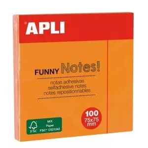 BLOC NOTES 75X75 ORANGE