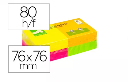 BLOCS NOTES 76X76 COULEURS ASSORTIES