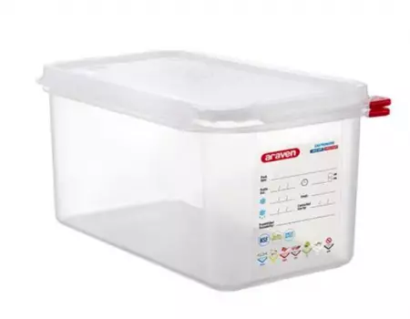 BOITE HERMETIQUE PP GN1/3 150MM  TRANP