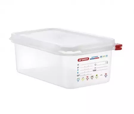 BOITE HERMETIQUE PP GN1/4 150MM 2,8 L TRANP