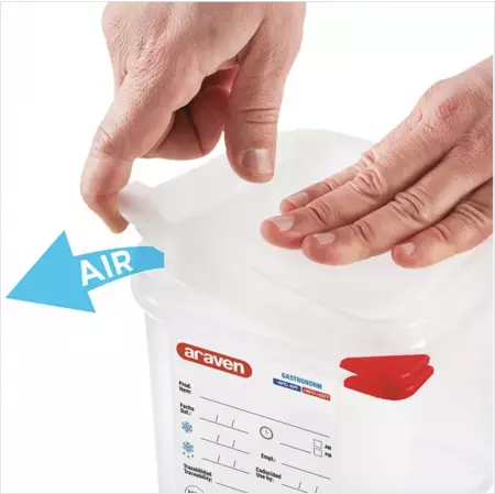 BOITE HERMETIQUE PP GN1/6 100MM 1,7 L TRANP