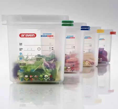 BOITE HERMETIQUE PP GN1/6 100MM 1,7 L TRANP