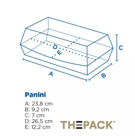 BO&Icirc;TES \ PANINI\  \'THEPACK\' 230 G/M2 26,5x12,2x7 CM NOIR CARTON ONDUL&Eacute; NANO-MICRO (300 UNIT&Eacute;)