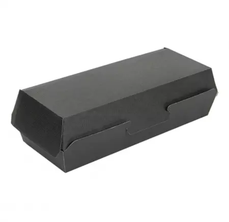 BO&Icirc;TES \ PANINI\  \'THEPACK\' 230 G/M2 26,5x12,2x7 CM NOIR CARTON ONDUL&Eacute; NANO-MICRO (300 UNIT&Eacute;)