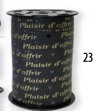 BOLDUC NOIR 10mmx225m PLAISIR D\'OFFRIR