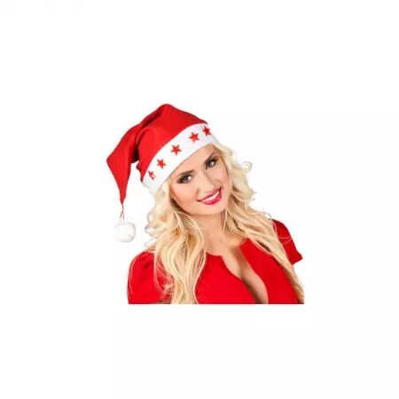 BONNET PERE NOEL ETOILES LUMINEUSE + PILES