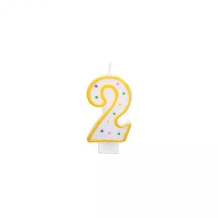 Bougie anniversaire - chiffre 2 / CO42492