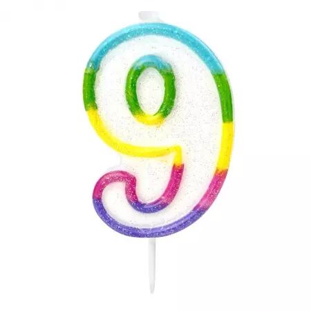 Bougie anniversaire - chiffre 9 / CO42499
