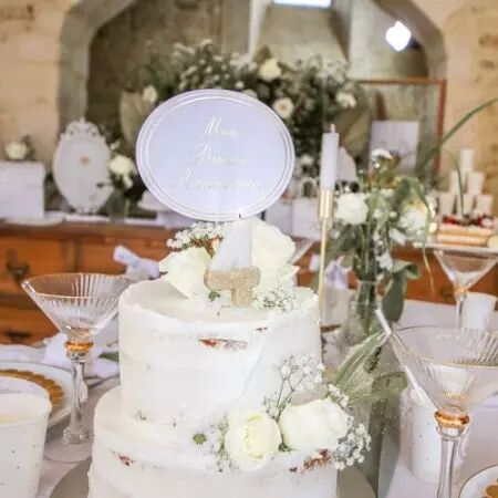 BOUGIE CHIFFRE 4 BLANCHE PAILLETTES OR 7CM SUR PIC