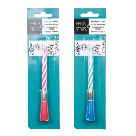 BOUGIE D\'ANNIVERSAIRE MUSICALE ASSORTIE	