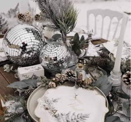 Boule &agrave; facettes &agrave; suspendre verre miroir argent 20cm emboitable 