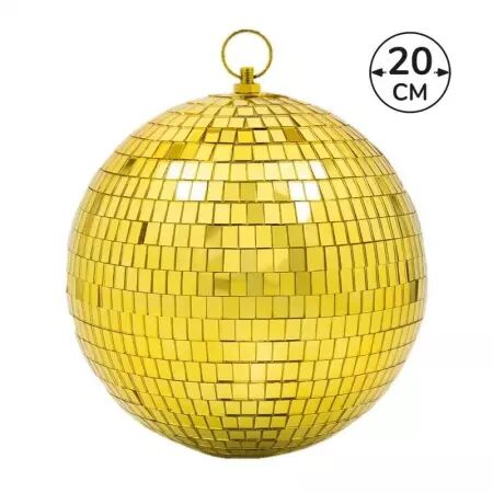 BOULE A FACETTES OR 20 CM