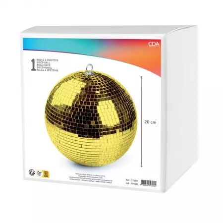 BOULE A FACETTES OR 20 CM