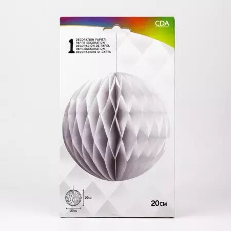 Boule alveole blanc 20cm