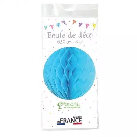 Boule alveole bleu ciel 20cm