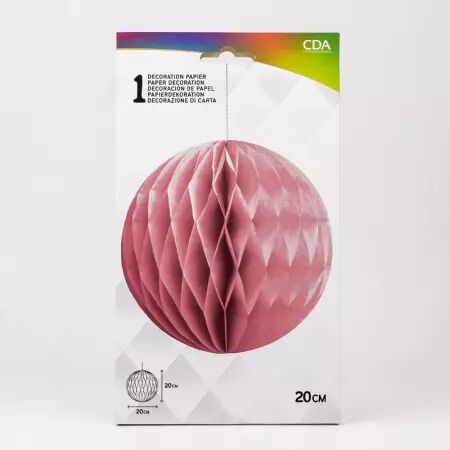 Boule alveole rose 20cm