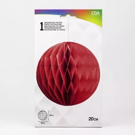 Boule alveole rouge 20cm