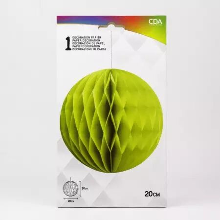 Boule alveole vert pomme  20cm