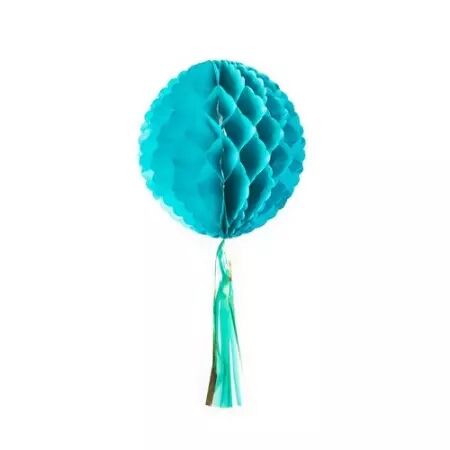 BOULE ALVEOLEE TASSEL EMERAUDE 30 CM