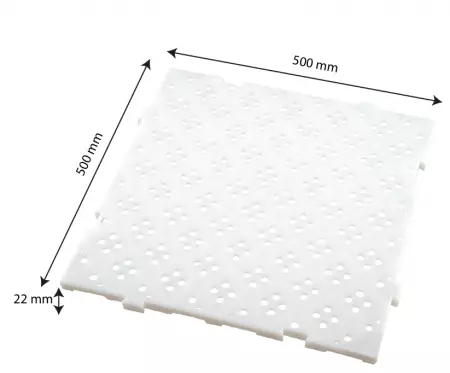 CAILLEBOTIS 500X500x22 MM  BLANC