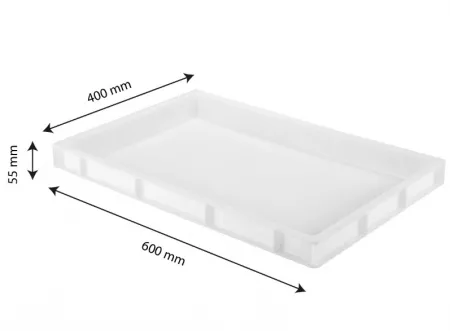 CAISSE PLEINE 600X400X55 9 L BLANC