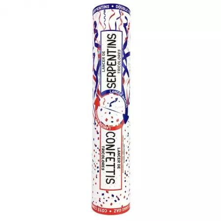 Canon DUO manuel. serpentins confettis bleu blanc rouge