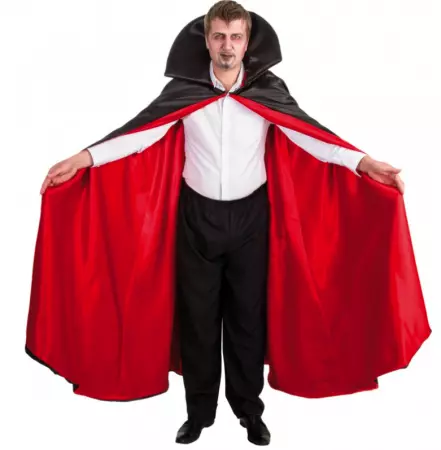 CAPE VAMPIRE SUPER LUXE ROUGE ET NOIR 170CM