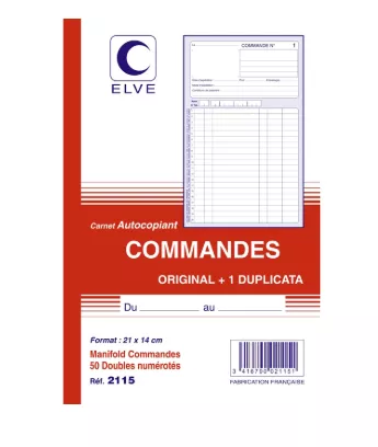 Carnet 50 Manifold Dupli 21x14cm COMMANDES