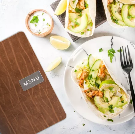 CARTE MENU 100% CUIR agglom&eacute;r&eacute;- couleur RUGA  format A4