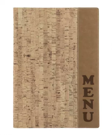 CARTE MENU LI&Egrave;GE A4, 1 double inserts inclus